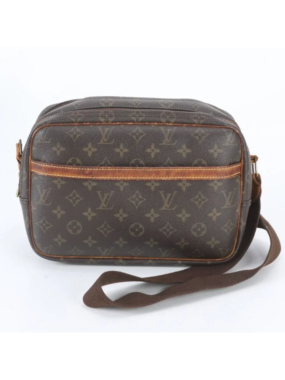 Louis Vuitton Monogram Reporter PM Leather Shoulder Bag Crossbody Messenger